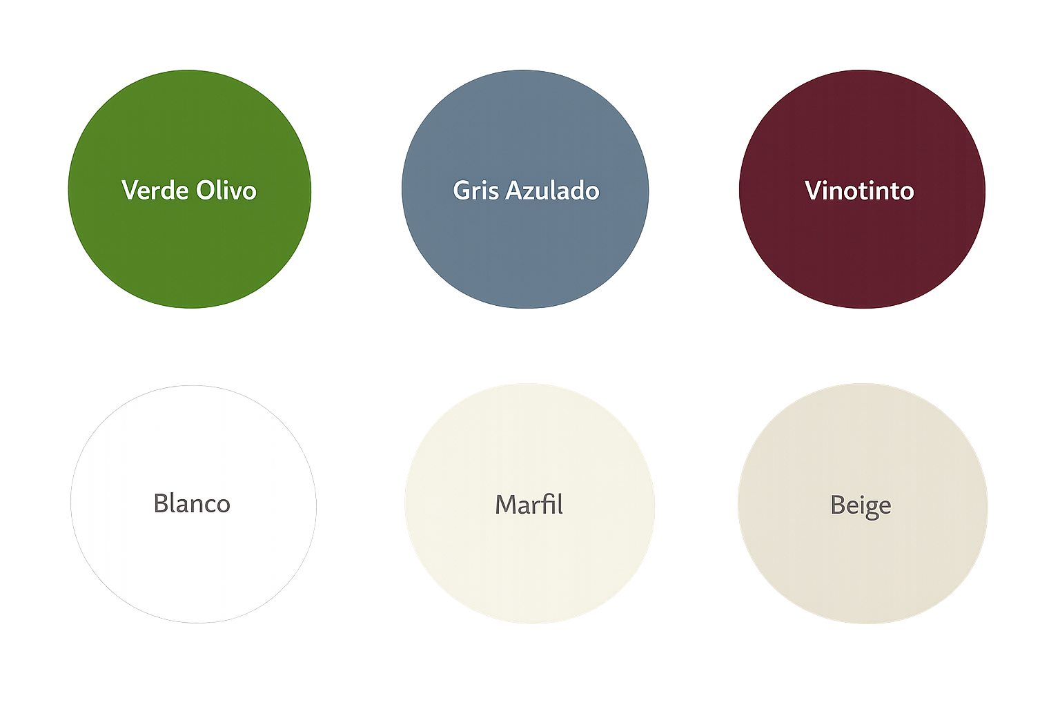 Paleta de colores con nombres