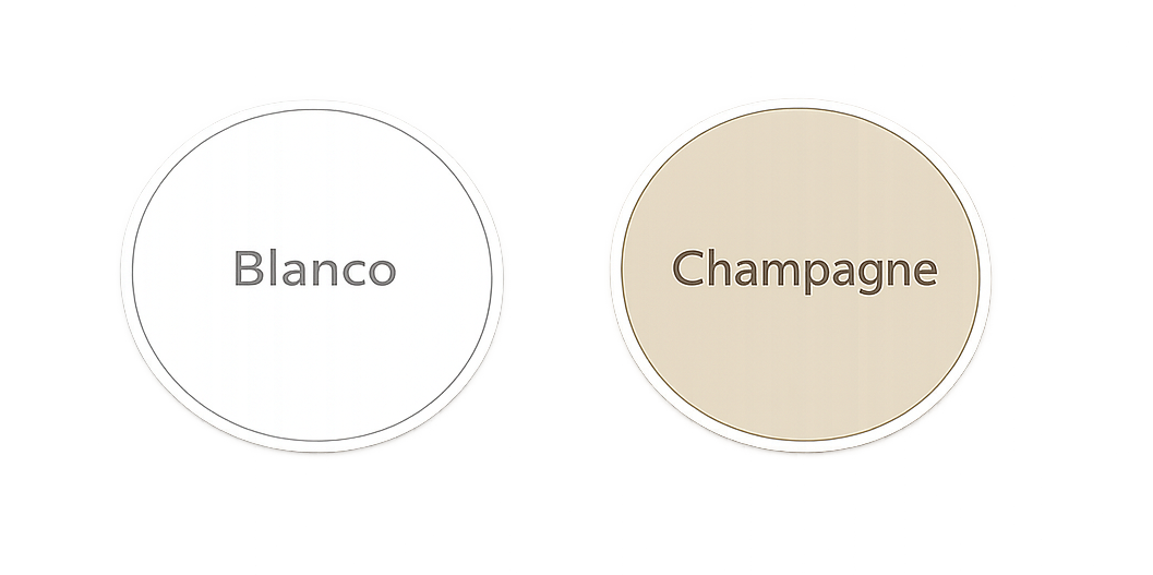 blanco y champagne