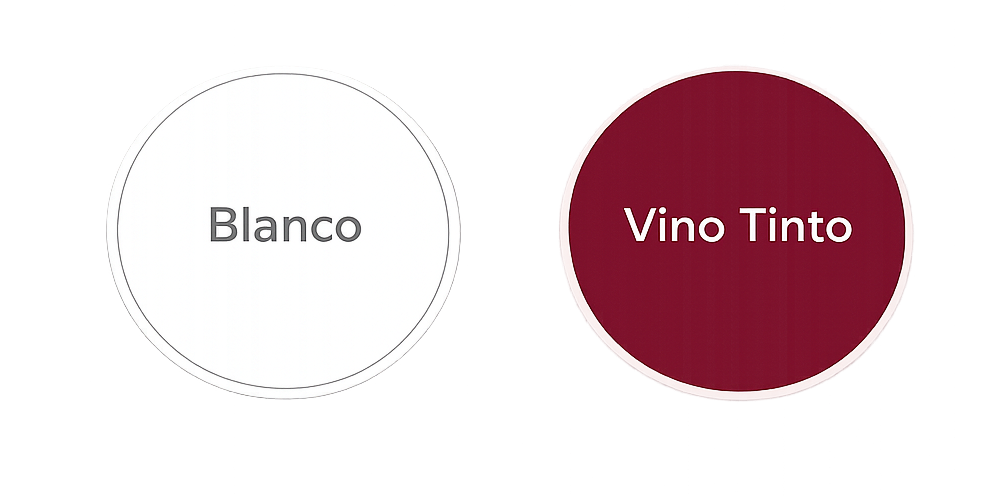 blanco y vino tinto