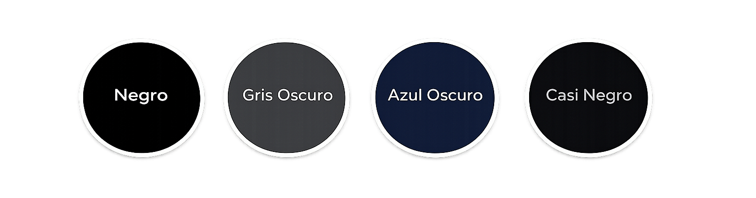 tonos sugeridos oscuros