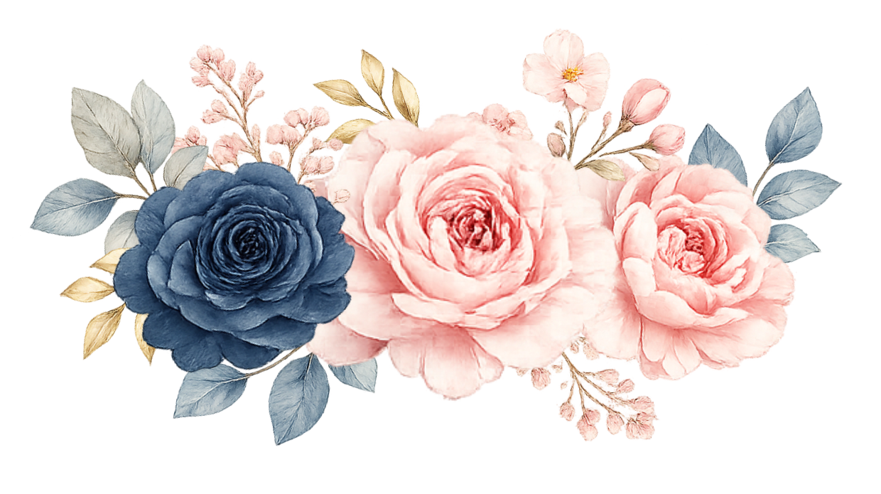 ramo azul rosa